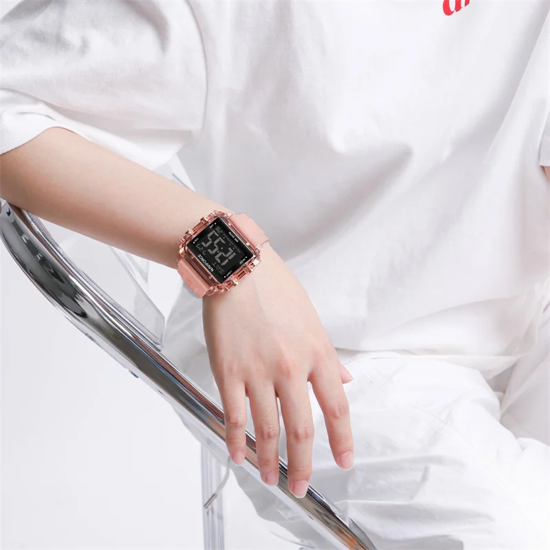 NAVIFORCE New Women Watch Silicone Strap LED Digital Sports Clock Fashion Casual Waterproof Electronic Wristwatch Montre Femme 2