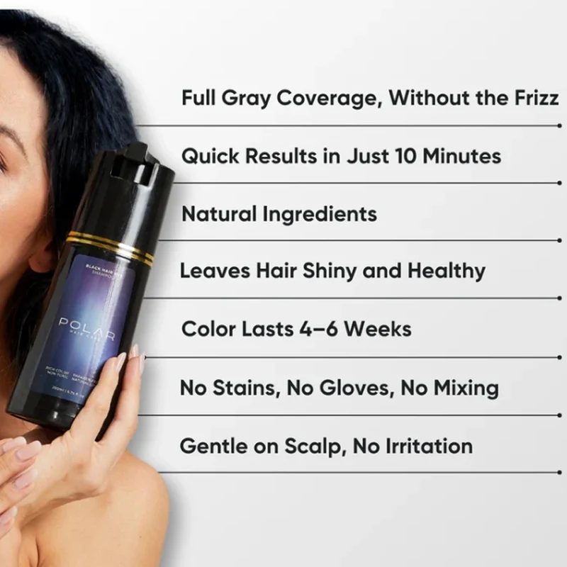 Effortless Quick-Color Hair Dye Shampoo with Natural Plant Ingredients