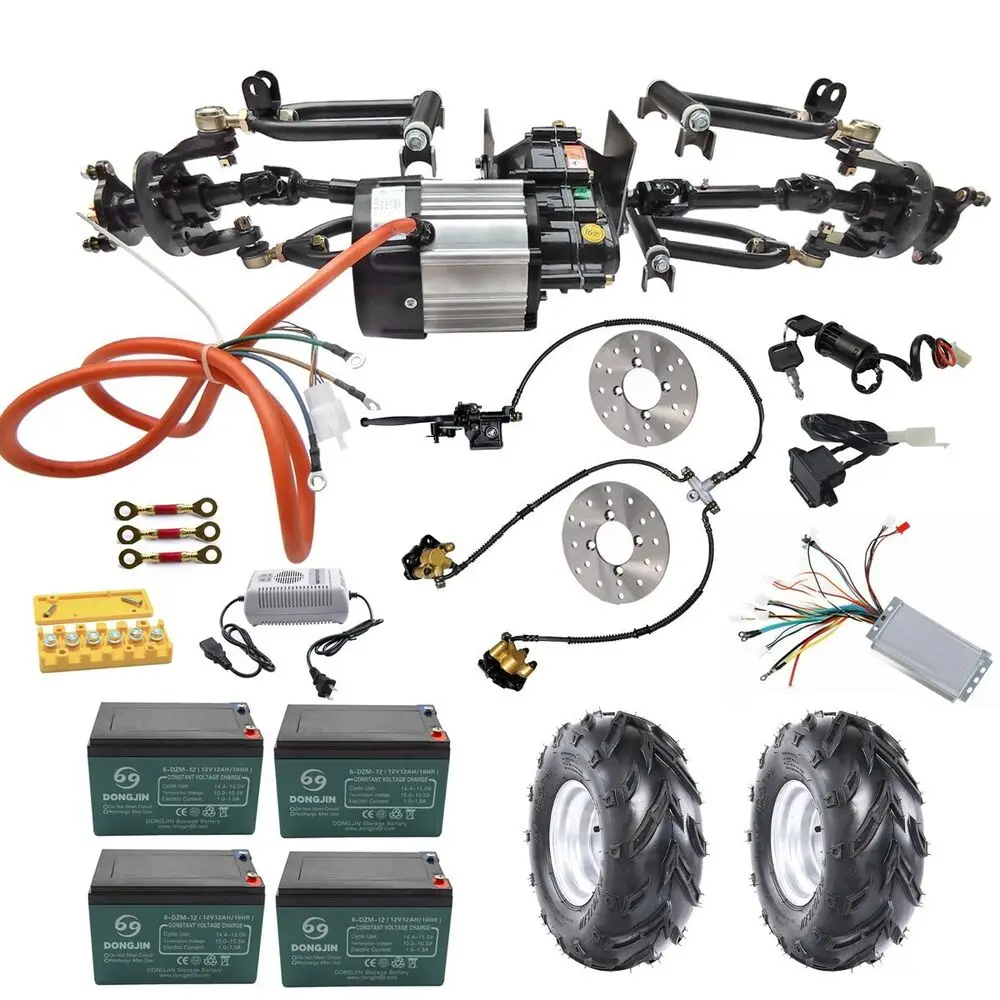 

TDPRO Front Swing Arm Drive Half Axle Kit 1000W Differential Motor ATV Go kart Vehicle go kart Accesorios