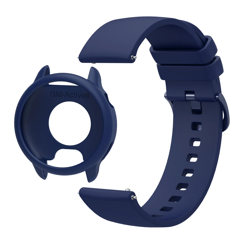 Silicone Case and Strap Set - Soft Protective Skin Cover and Wristband Replacement