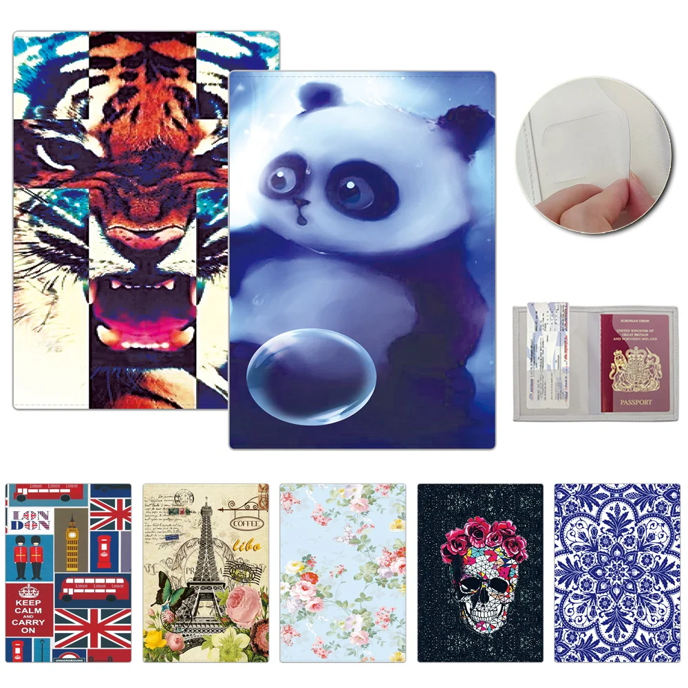 

Travel Waterproof Passport Cover Wallet Transparent PVC ID Card Holder Business Credit Cards Passports Covers Oldimage Series