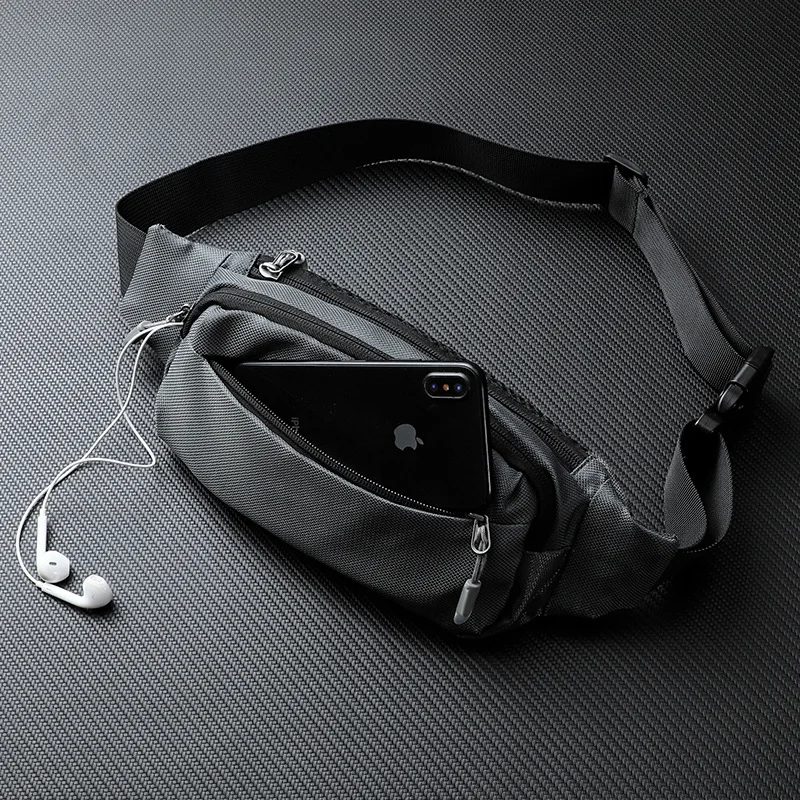 QUESHARK 4 Pockets Large Capacity Outdoor Sports Waist Bag Waterproof Close-fitting Running Bag Anti-theft Cash Register Bag 4