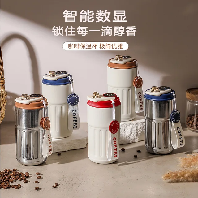 450ml Thermos Bottle Smart Display Temperature 316 Stainless Steel Vacuum Cup Office Coffee Cup Business Portable Thermal Mug 2