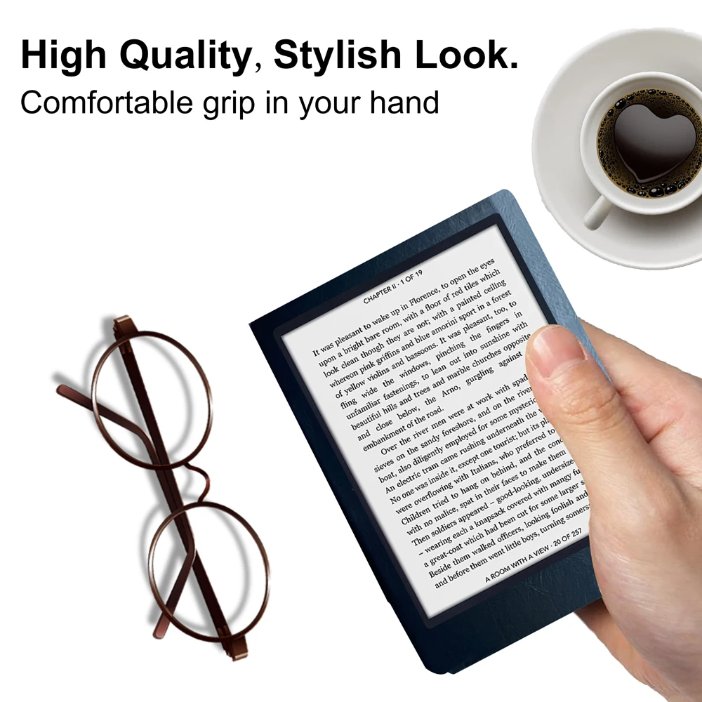 Folio Case para Kobo Glo hd Ebook Reader Capa de Couro Modelo N437 Case Protetor com Fecho de Ímã Filme Tela Presente do Sono Automático - Imagem 4