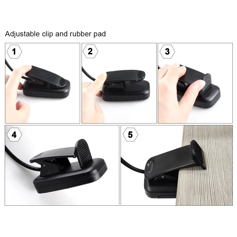 Mini Portable LED Book Light Eye Protection Reading Lamp Flexible Adjustable Battery Learning Desk Lamp Easy Clip Night Light book light