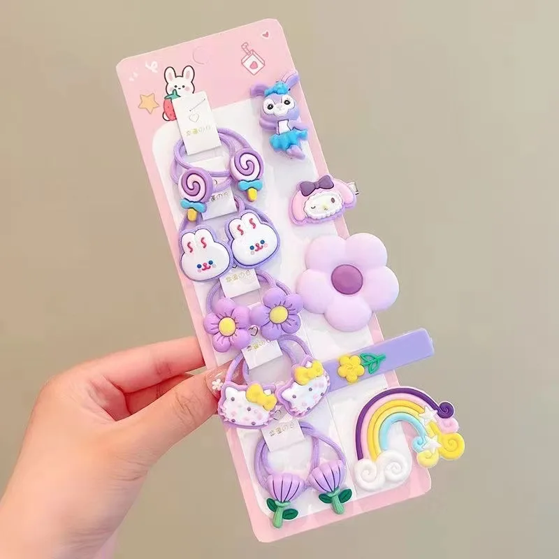 Set Lovely Sanrio Melody Cinnamoroll Character Decorative Hair Side Clips Cute Hair Fringe Clips For Women And Girls Wear