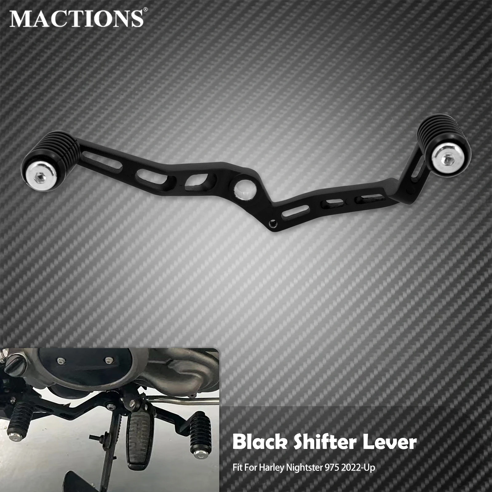 MotorcycleGearHeelToeShiftLeverShifterPegsBlackForHarley