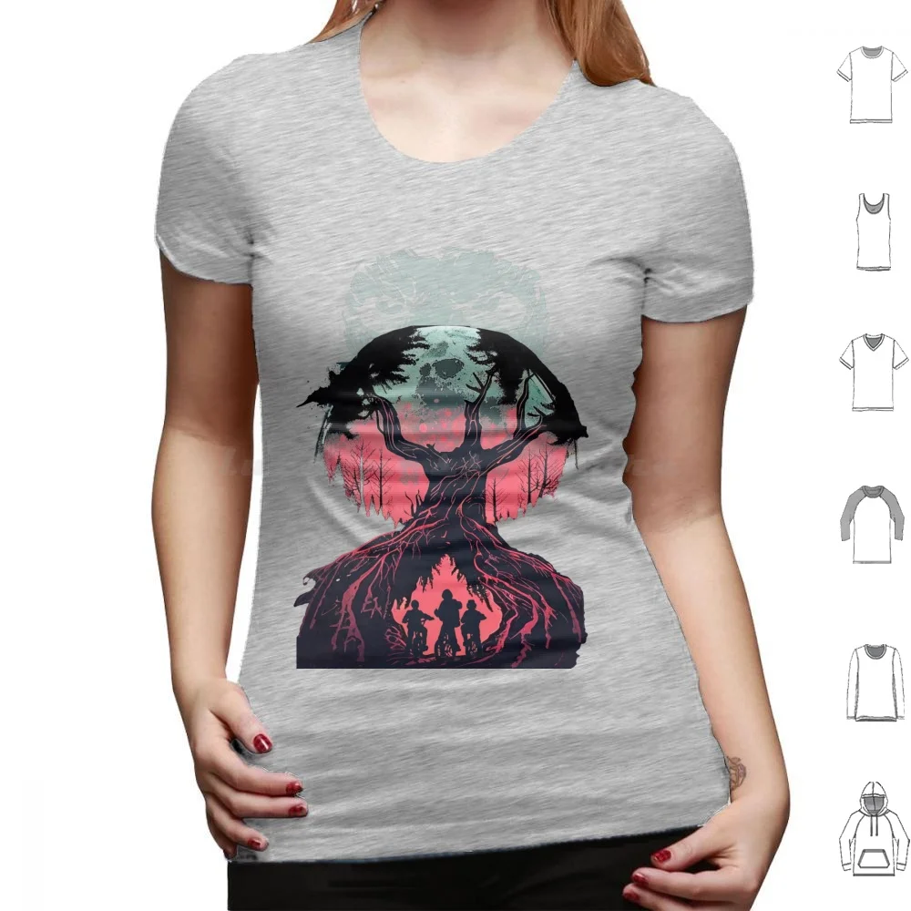 thumbnail image 1 of Camiseta Vecna Is Watching You de algodón para hombre y mujer con estampado DIY de Things Stranger Will Byers Mike Eleven Lucas Dustin Hawkins de los 80, 1 of 5