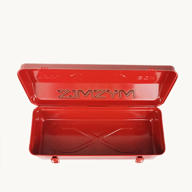 Portable Metal Tool Box Heavy Duty Tool Organizer Box Iron Sheet Toolbox Storage Case Lockable 540x210x190mm