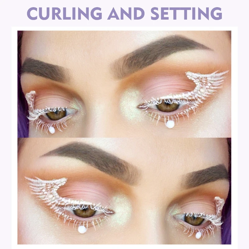 2pcs Long And Curling White Mascara, Water-resistant And Sweat-proof, With No Clumping Or Smudging On The Lashes._voghion.com