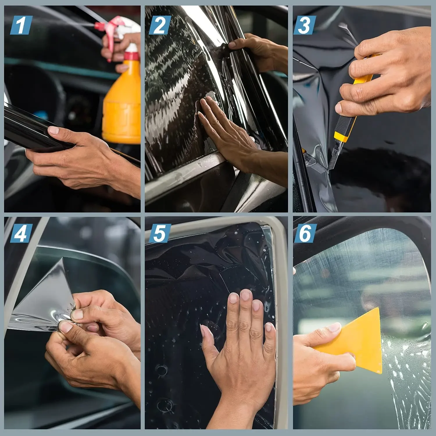 Window Tint Film for Cars Privacy Car Shade Front Windshield Heat & UV Block Blackout Auto Car Windshield Sun Shade