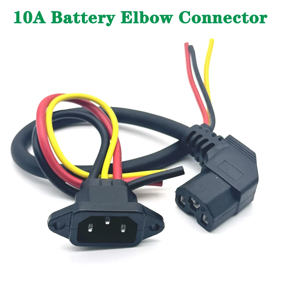Durable 10A Elbow Charging Socket with Triple Vertical Connections