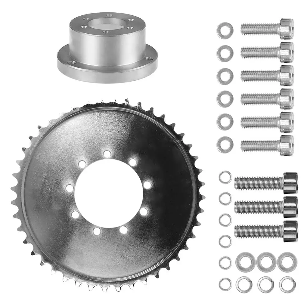 Rear Hub Adapter Sprocket 44T for Gas Motorized Bicycle Wheel 2 Stroke Engine Kit Bicycle Hub Adapter Sprocket