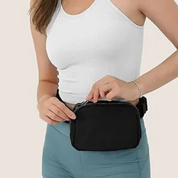 The same nylon waist bag for men and women, versatile waterproof chest bag for outdoor activities, crossbody bag, running mobile