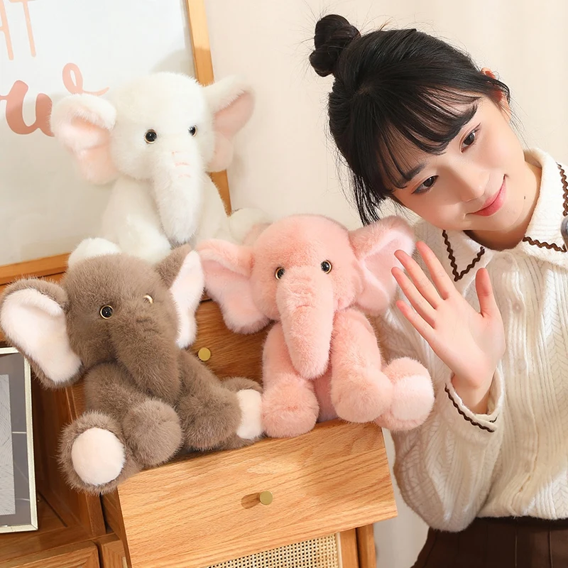 Soft Elephant Plush Toys Cute Kawaii Pillow