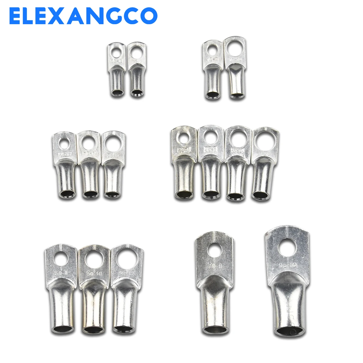 Lot De 10 Bornes De Batterie En Cuivre à Sertir - Pour Câbles De Soudage Ou Démarrage - Œillet Et Embout Plat