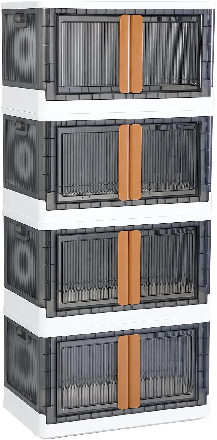 

Storage Cabinet - Room Organizer, Plastic Shelves Organizer, Storage Bins with Lids, Collapsible Outdoor Storage Box