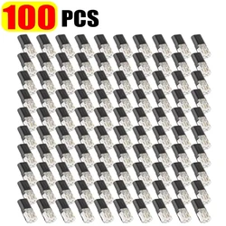 Dual Wire Plug - in Connectors with Secure Locking Buckle - Waterproof Quick Terminal Block and Cable Clamps (100pcs)
