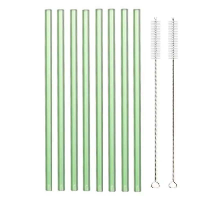 8pcs Green Straight
