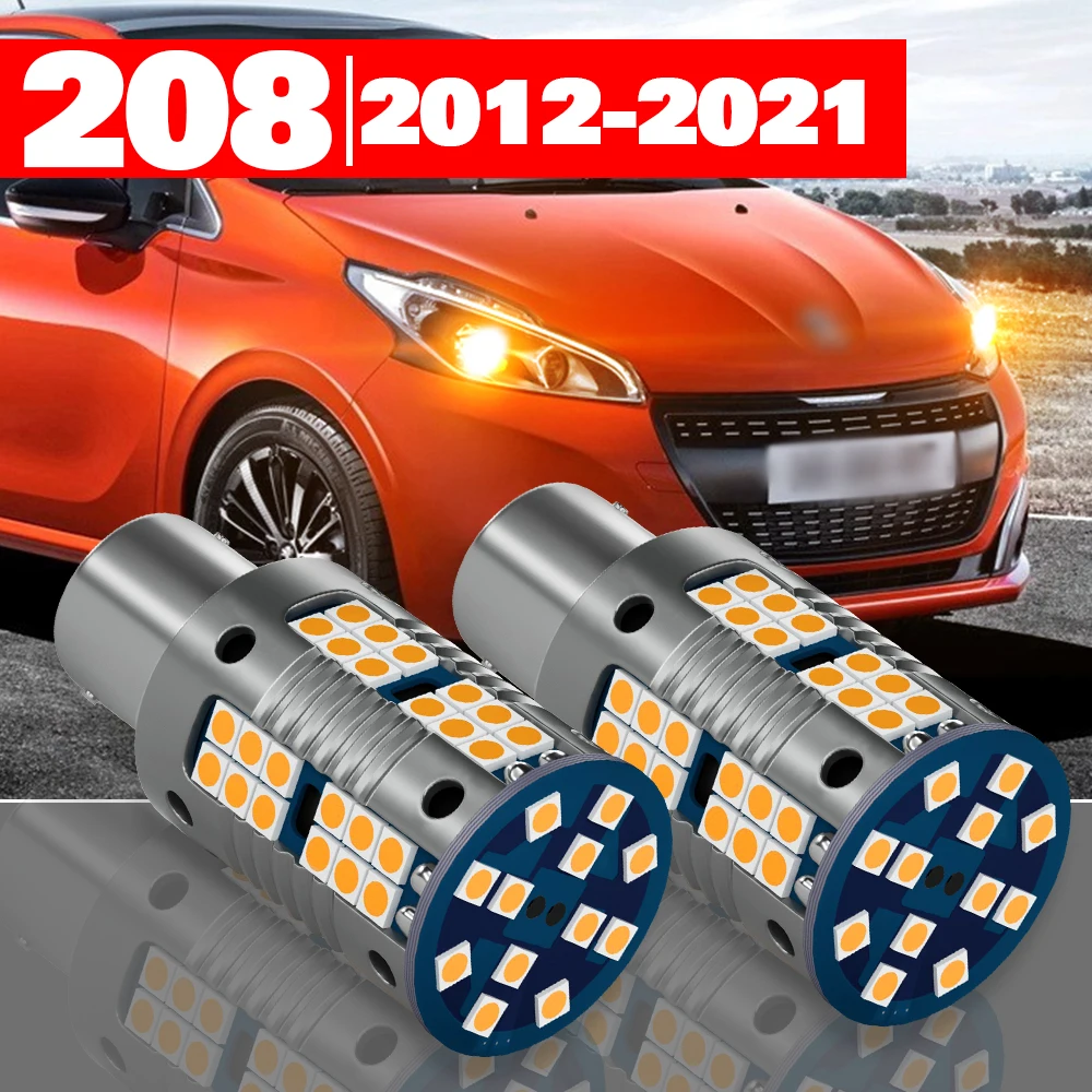 

For Peugeot 208 1 2 2012-2021 2pcs LED Turn Signal Light Accessories 2013 2014 2015 2016 2017 2018 2019 2020