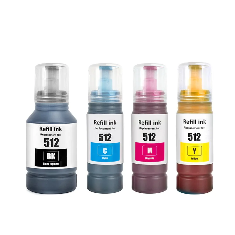 1Set 512 Inchiostro Di Ricarica Premium Per Stampante Epson 512 Ecotank Expression Et-7700 Et-7750