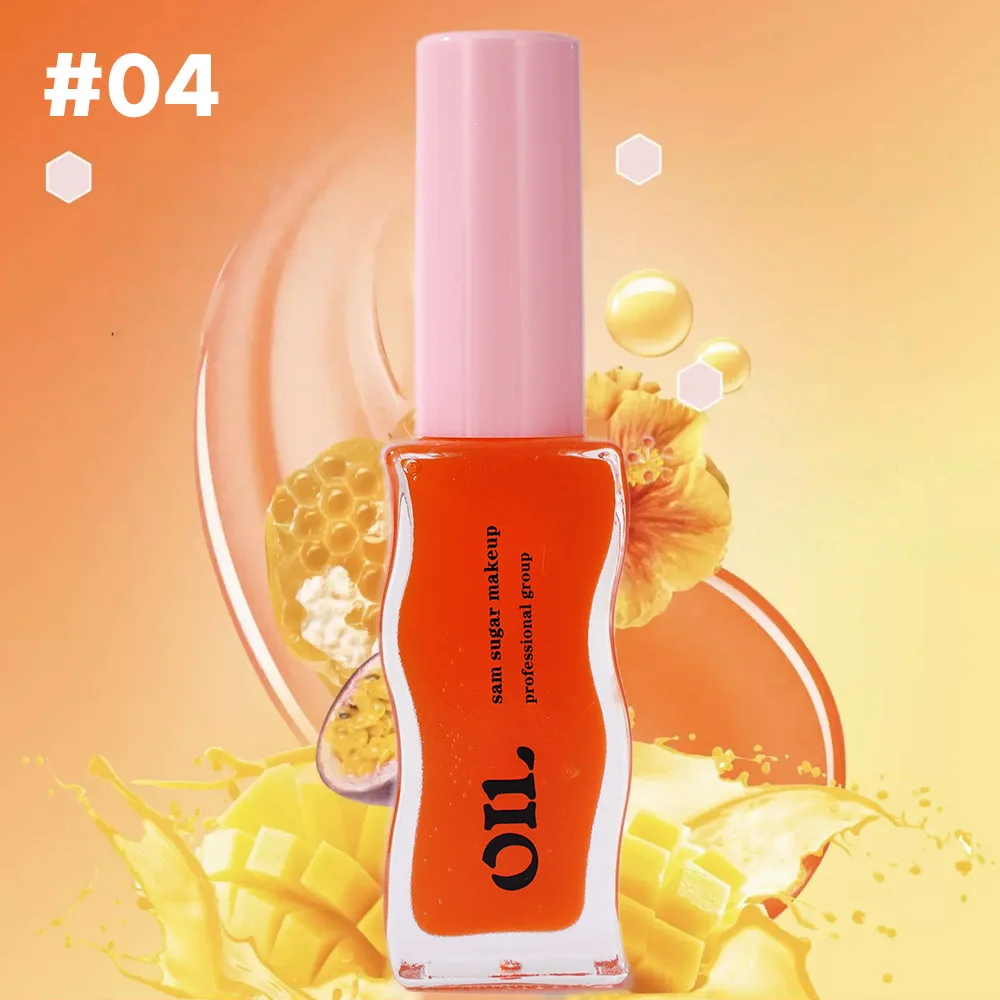 6 Colors 8ml Honey Infused Hydrating Lip Oil Long Lasting Liquid Lip Gloss Moisturizing Temperature Makeup Cosmetics lip gloss lip makeup lip glaze lip tint lip oil lip stain lip lacquer