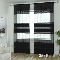 1 Piece Modern Tulle Curtains for Living Room Bedroom Decoration Window Voiles Kitchen Tulle Curtain 1x2.7m Window Curtain 2
