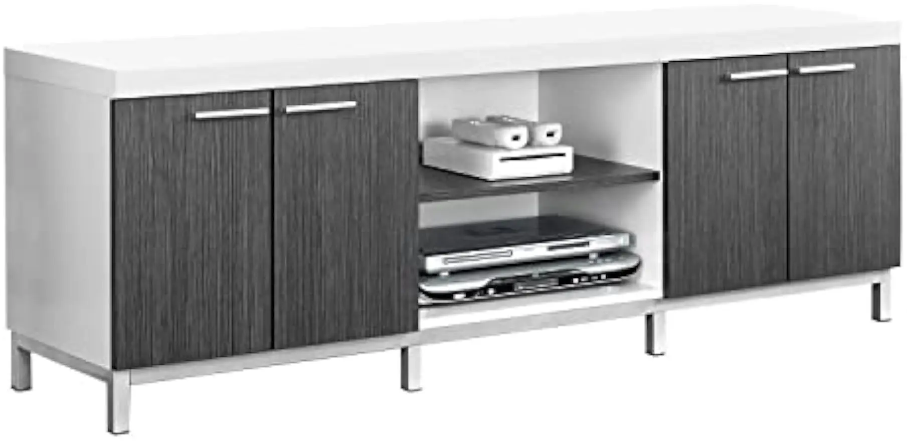 

Monarch Specialties White/Grey Hollow-Core TV Console, 60-Inch