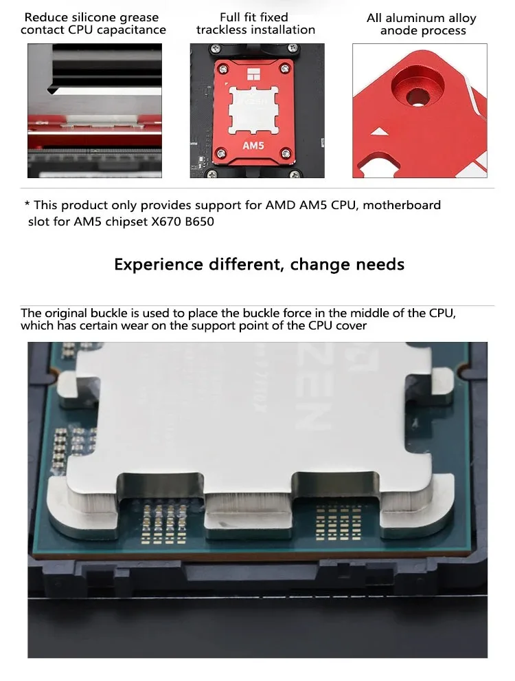 Thermalright-CNC alumínio Anti-Off Frame Protector, CPU Bending