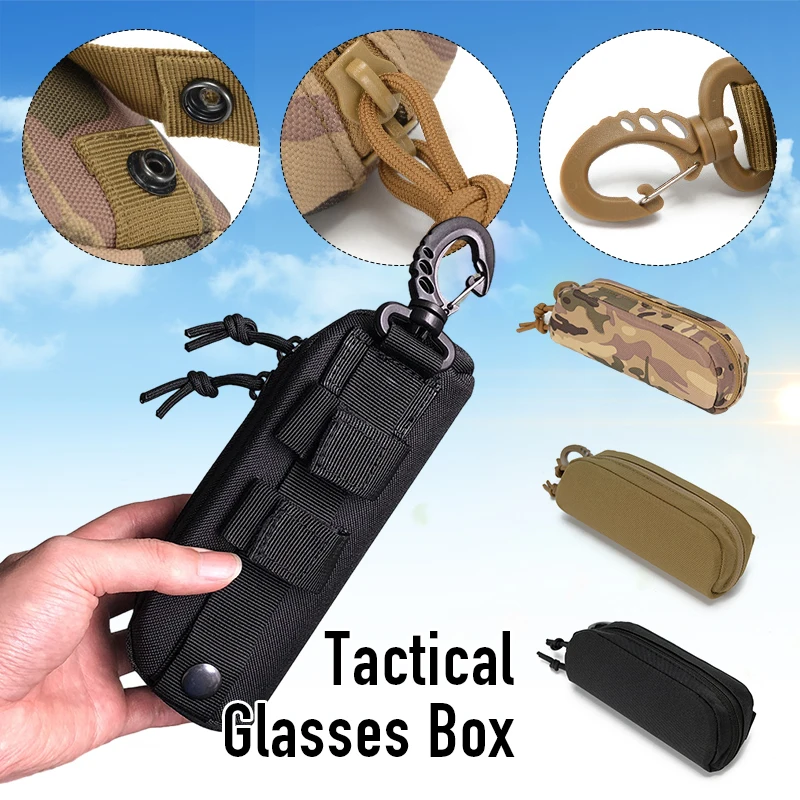 Tactical Glasses Case Glasses Portable Protective Bag Shockproof Outdoor Sports Stress Resistant Portable Eyewear Bag adjustable strength lens eyewear variable focus distance vision zoom glasses protective magnifying glasses