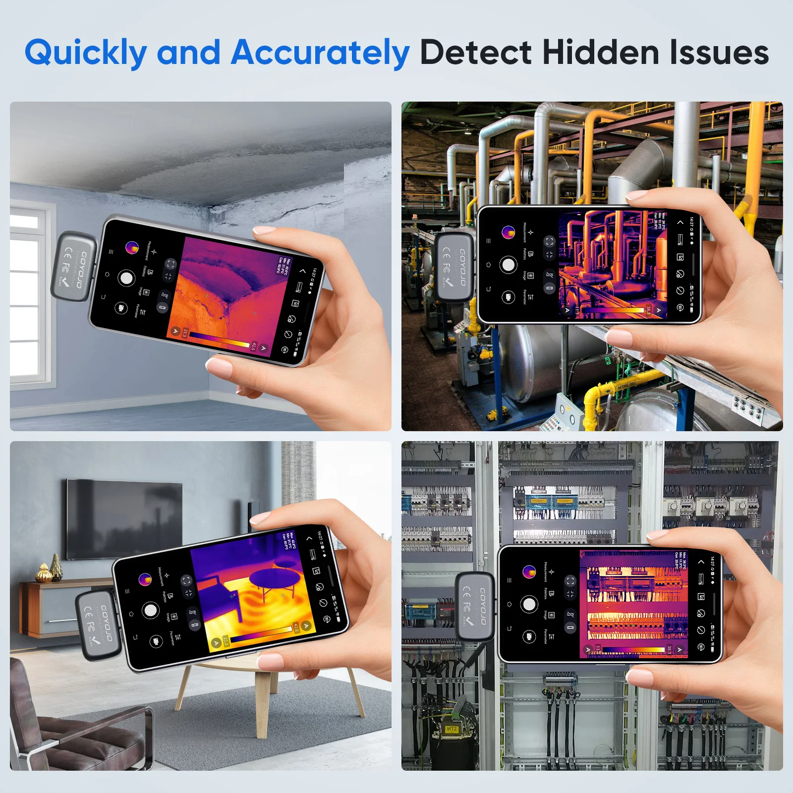 Thermal Camera for IOS & Android, 256x192 IR Resolution, Thermal Imager Camera,