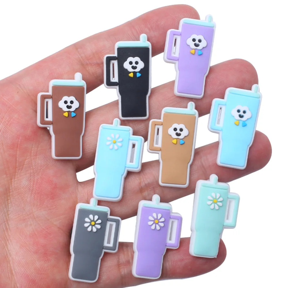 

Single sale 1pcs Creative Water Bottle shoe Charms Shoe Accessories Decorations Fit Wristband Croc Jibz Charm Party Present