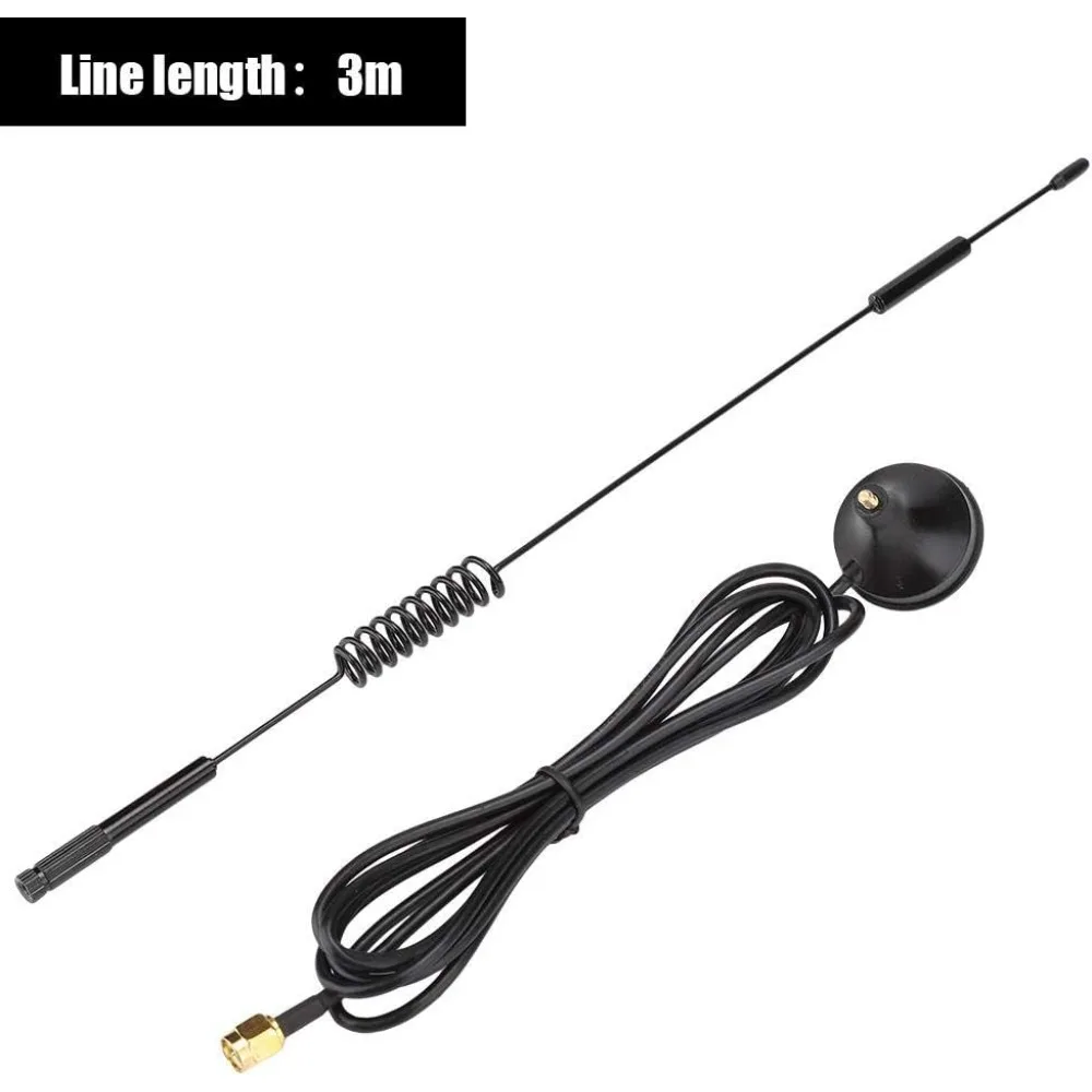 433MHz 31cm Magnetic Suction Cup Antenna 10dBi High Gain SMA Male RG174 3M Cable
