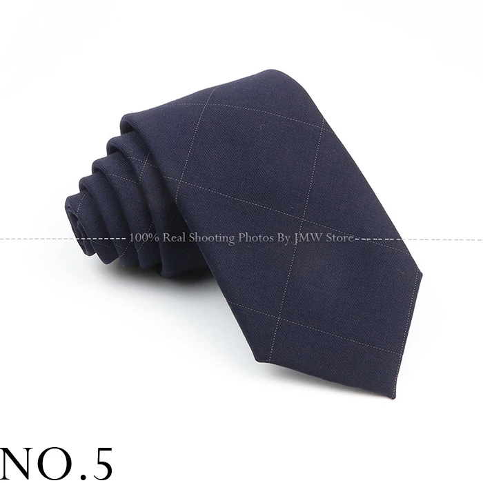 Herren Krawatten 7cm klassische Wolle handgemachte dünne graue karierte Krawatten gestreiften schmalen Kragen schlanke Kaschmir lässige Krawatte Accessoires Geschenk – Detail 5