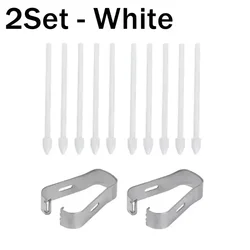 Enhanced Stylus Pen Replacement Tip with Tweezer for Tablets and Note Series (2Set White)