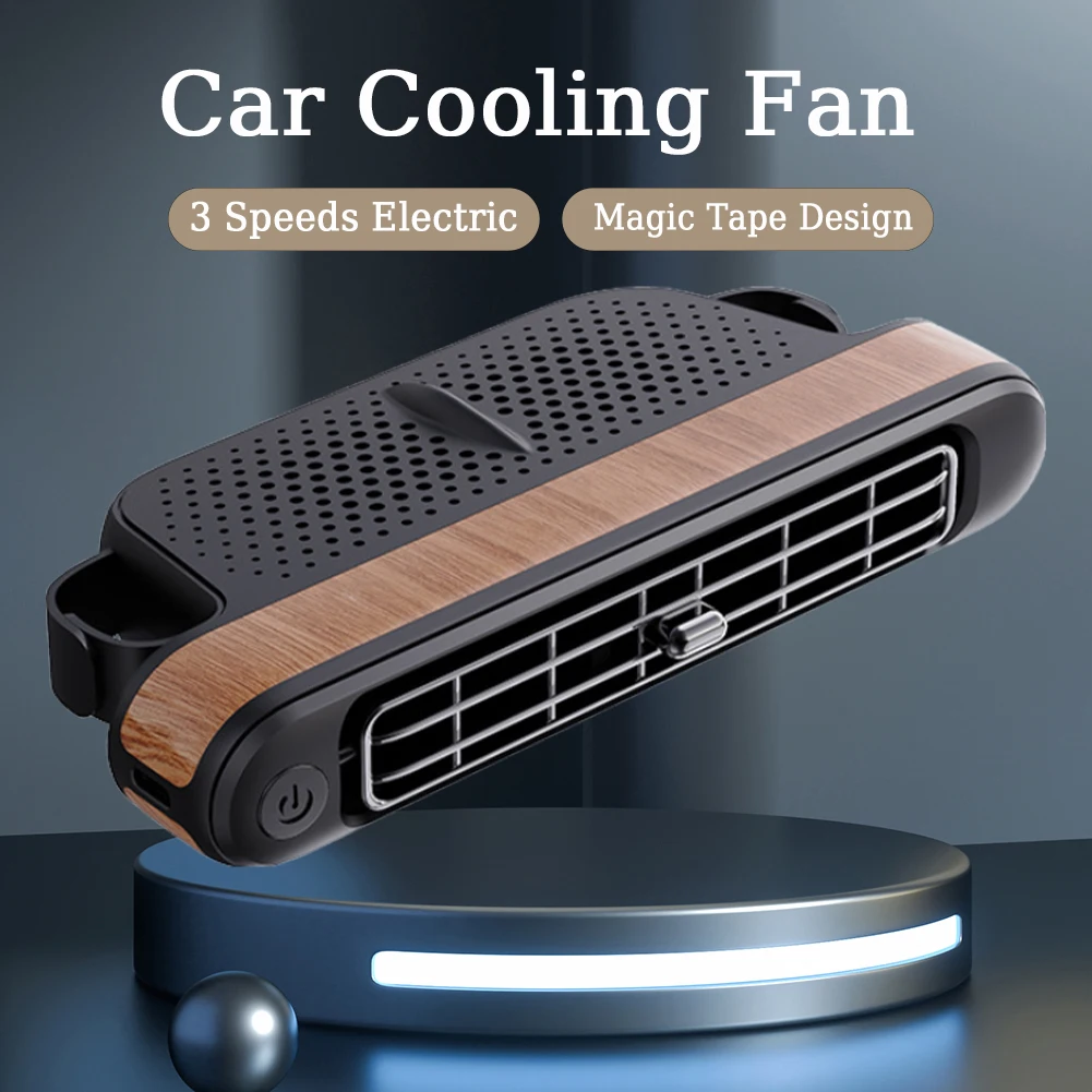 신형 자동차 뒷좌석 냉각 선풍기, 3 가지 조절 가능 풍속, 미니 자동차 RV 세단 트럭 선풍기 냉각 선풍기