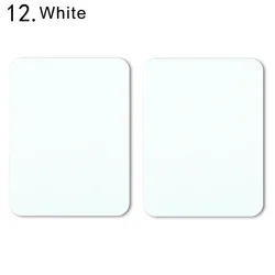 Set of 4 Multi-Colored Iron-On Fabric Patches for Clothing Repair and Decoration (12 white 4Pcs)