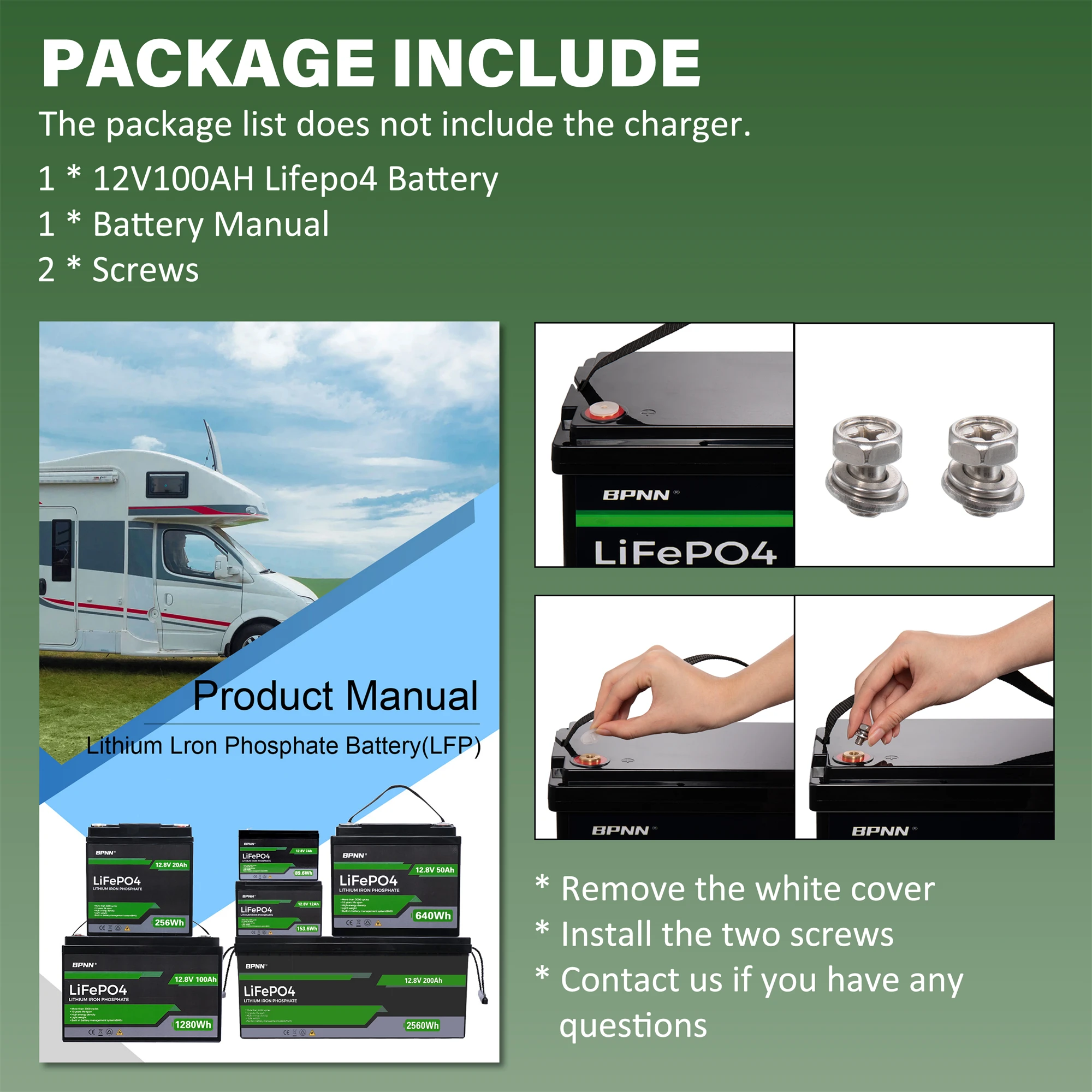 12V 100Ah LiFePO4 Battery 1280Wh with BMS Lithium Iron Phosphate Batteries Pack For Solar Boat Golf Cart Wind Solar Energy Lithium Battery Pack