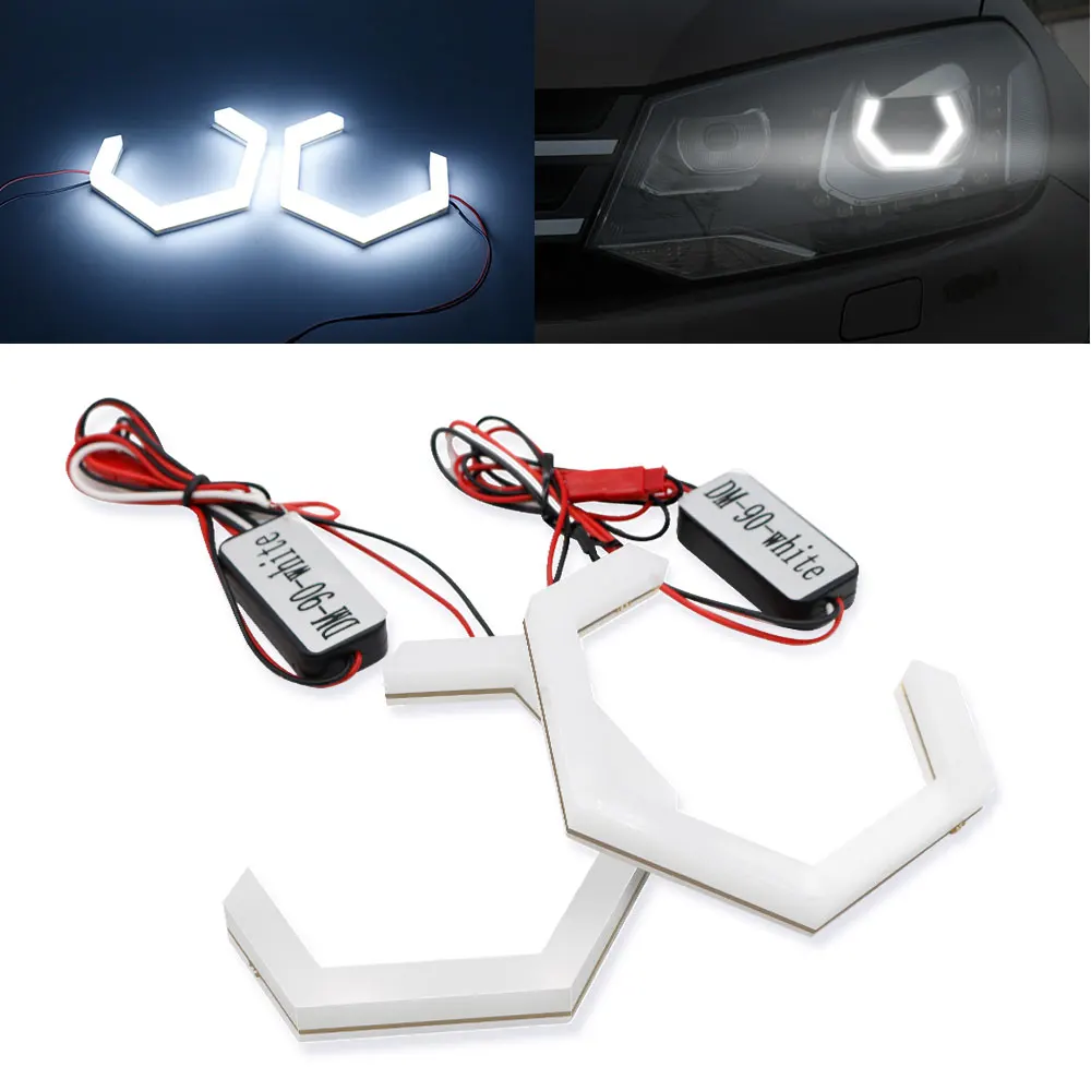 Anillos LED Angel Eyes Para Dodge Challenger 2008-2014 - Luz Blanca 6500K - Para Faros Y Antiniebla