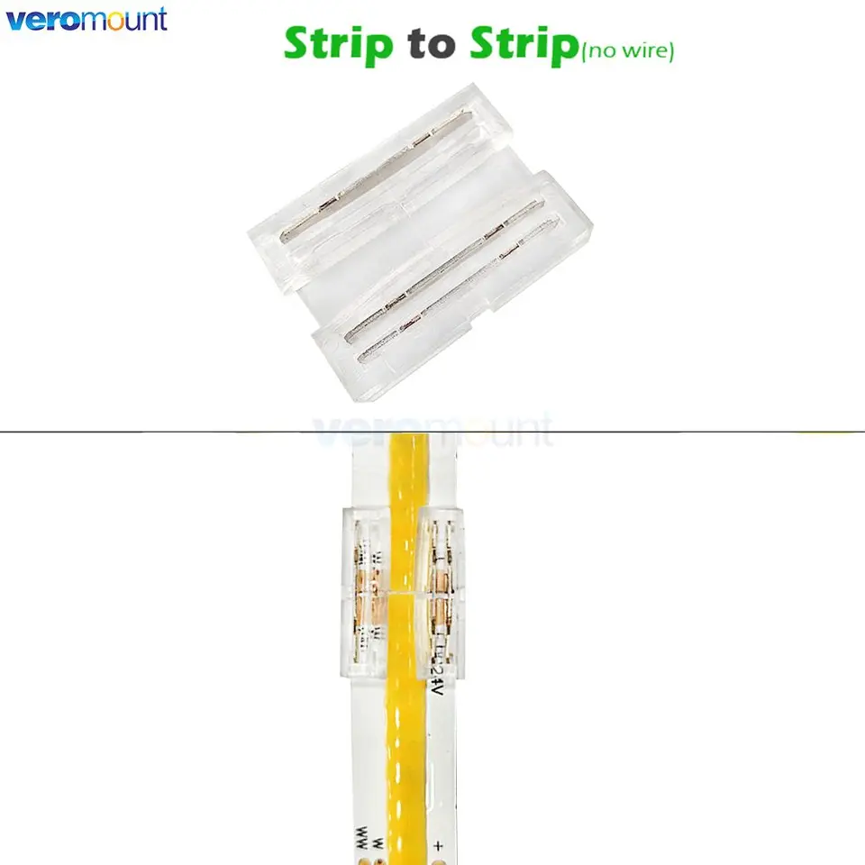 Connecteur Led 6 Broches Pour Bande Lumineuse Rgb-Cct - 12 Mm De Large - 10 Fils - Sans Soudure