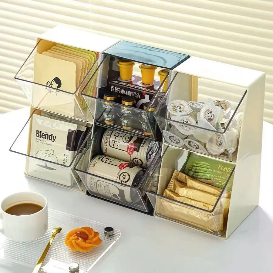 Tea Bag Display Rack Capsule coffee bar storage box Office Desktop