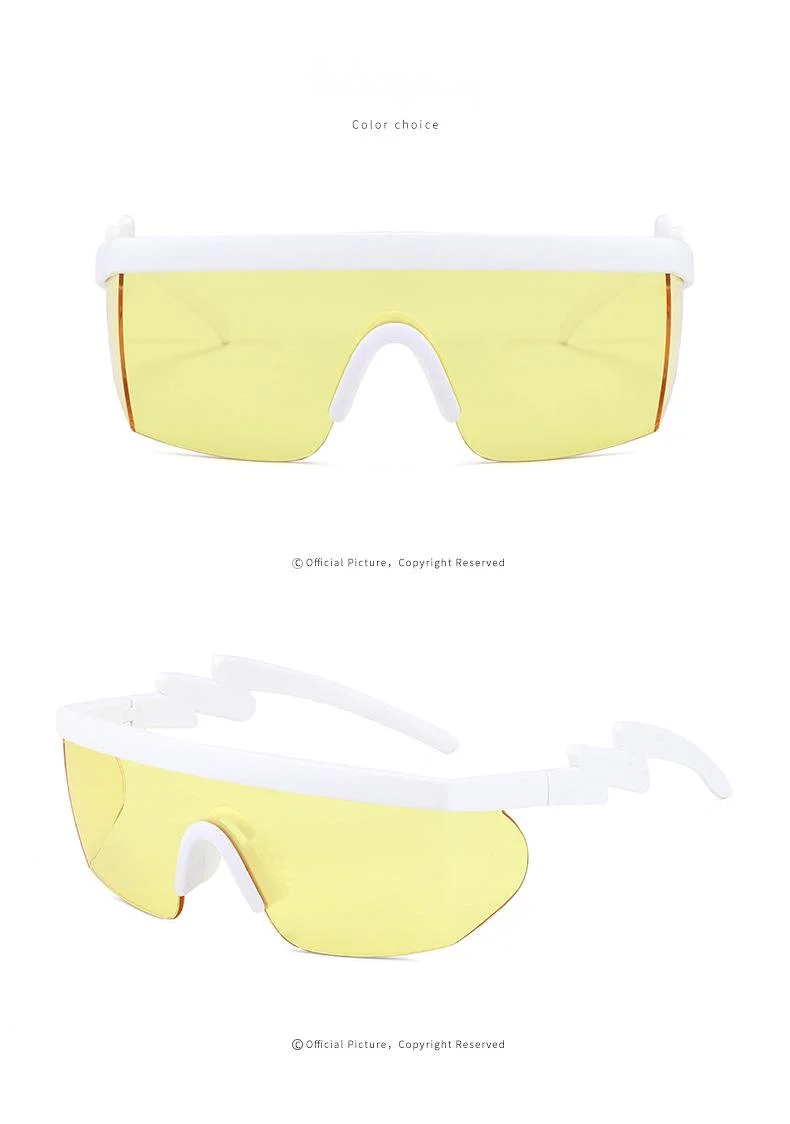 Nouvelles lunettes de soleil, lunettes de soleil une pièce européennes et américaines, lunettes de cyclisme pour Sports de plein air Lightning Leg, lunettes de soleil irrégulières_voghion.com