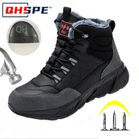 Winter Cotton Labor Protection Shoes Anti Smashing Anti Piercing Anti Odor Safety Shoes Lightweight Insulated for Electricians
