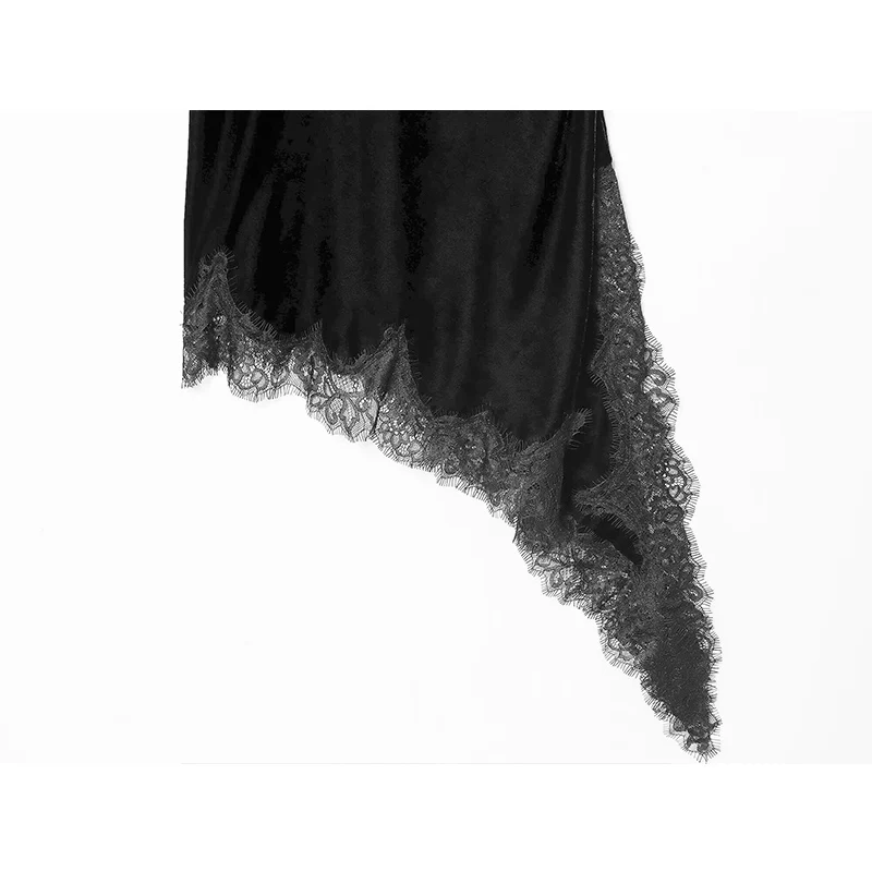 Women Sexy Lace Dress Fashion Black Velvet Elegant Long Dresses for Women 2025 New Chic Backless Evening Party Dresses ﻿