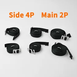 Complete Camping Tarp Installation and Securing Kit with Webbing Straps (Main 2P Side 4P)