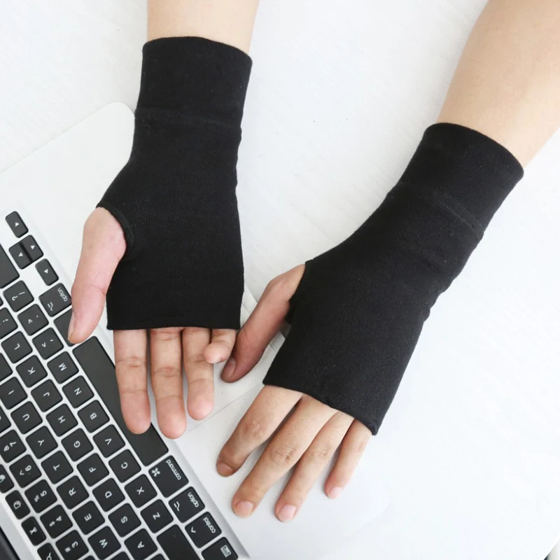 Fingerless Gloves Women Short Fingerless Gloves Cosplay Mitten Unisex Oversleeve Arm Warmer Men&rsquo;s Fashion Warm Cuff Anime Gloves