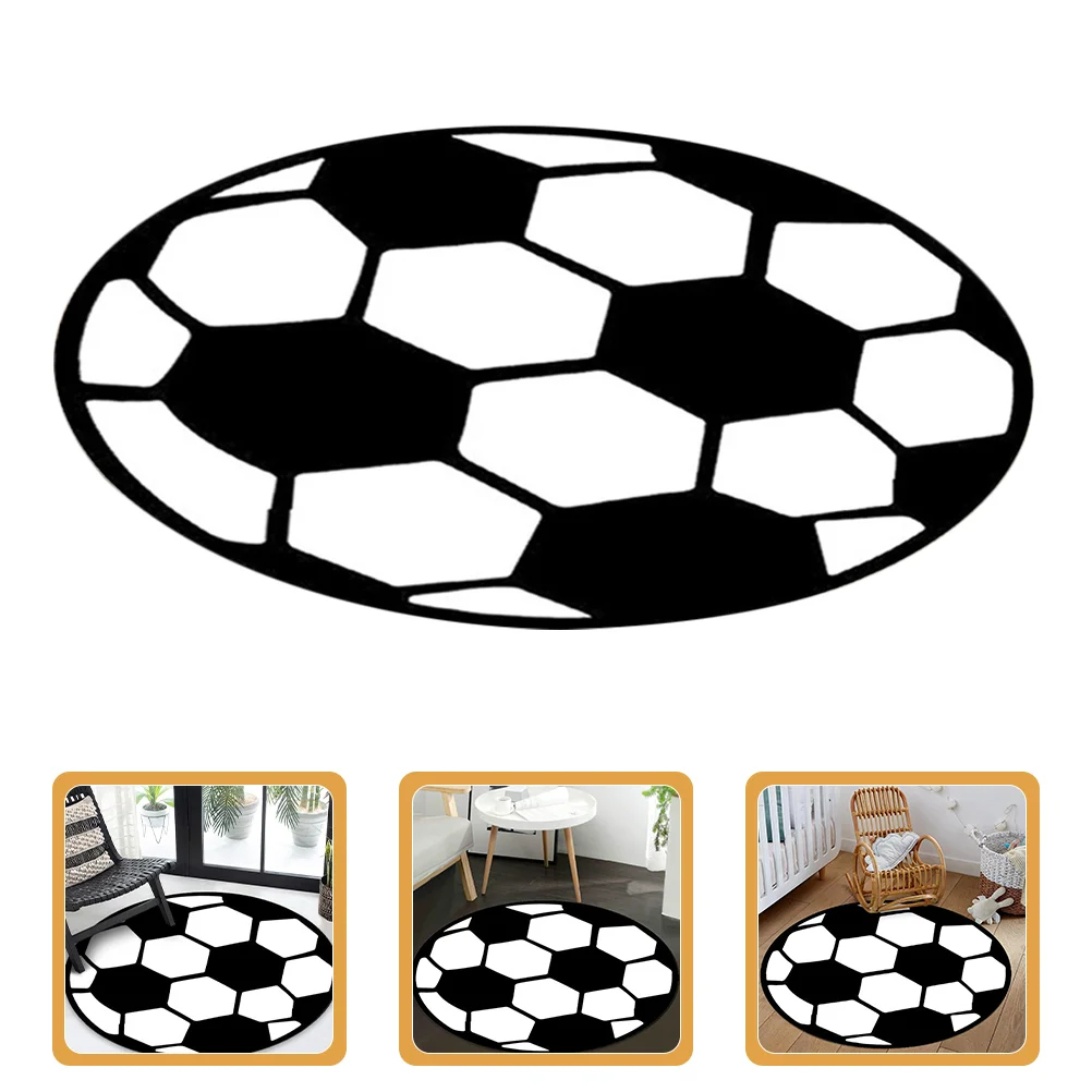 

Round Football Carpet Computer Chair Mat Anti-skid Carpet Floor Mat Cushion Floor Rug