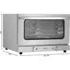 23 in. Commercial Countertop Convection Oven for Half-Size Pans with 4 Racks 1600W of Power in Stainless-Steel 3