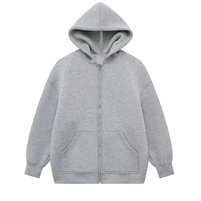 

ZADATA New Women's Fashion Solid Color Casual Trend Loose Versatile Basic Style Suitable for Sports Warm Jacket