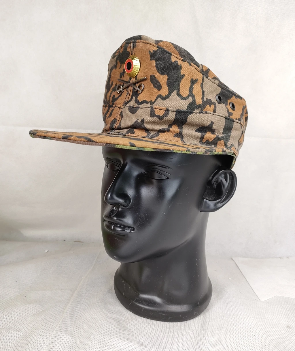 Wwii Ww2 German Elite Oakleaf A Camo Field Cap & Cockade Alex Military